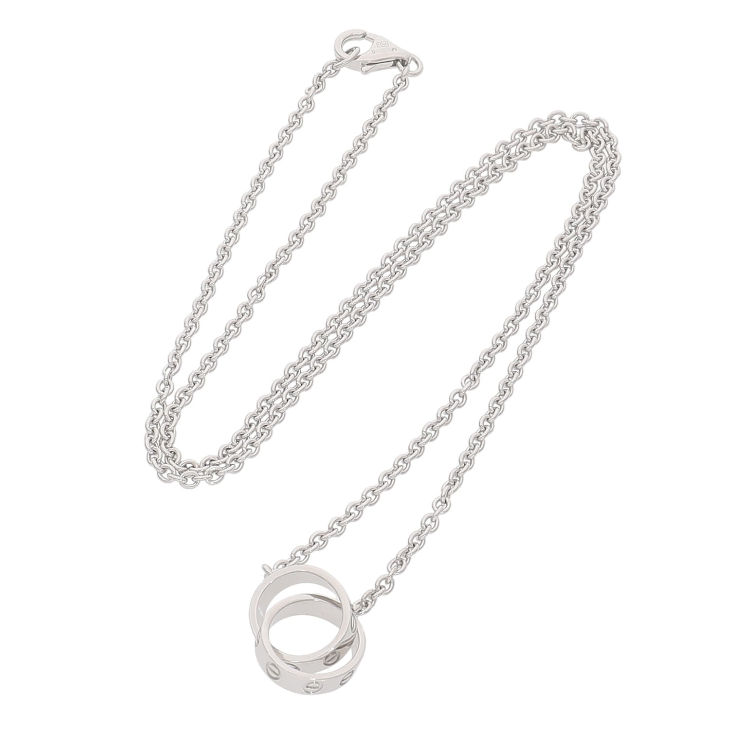 C10330 | [中古]カルティエ ベビー ラブ ネックレス ホワイトゴールド