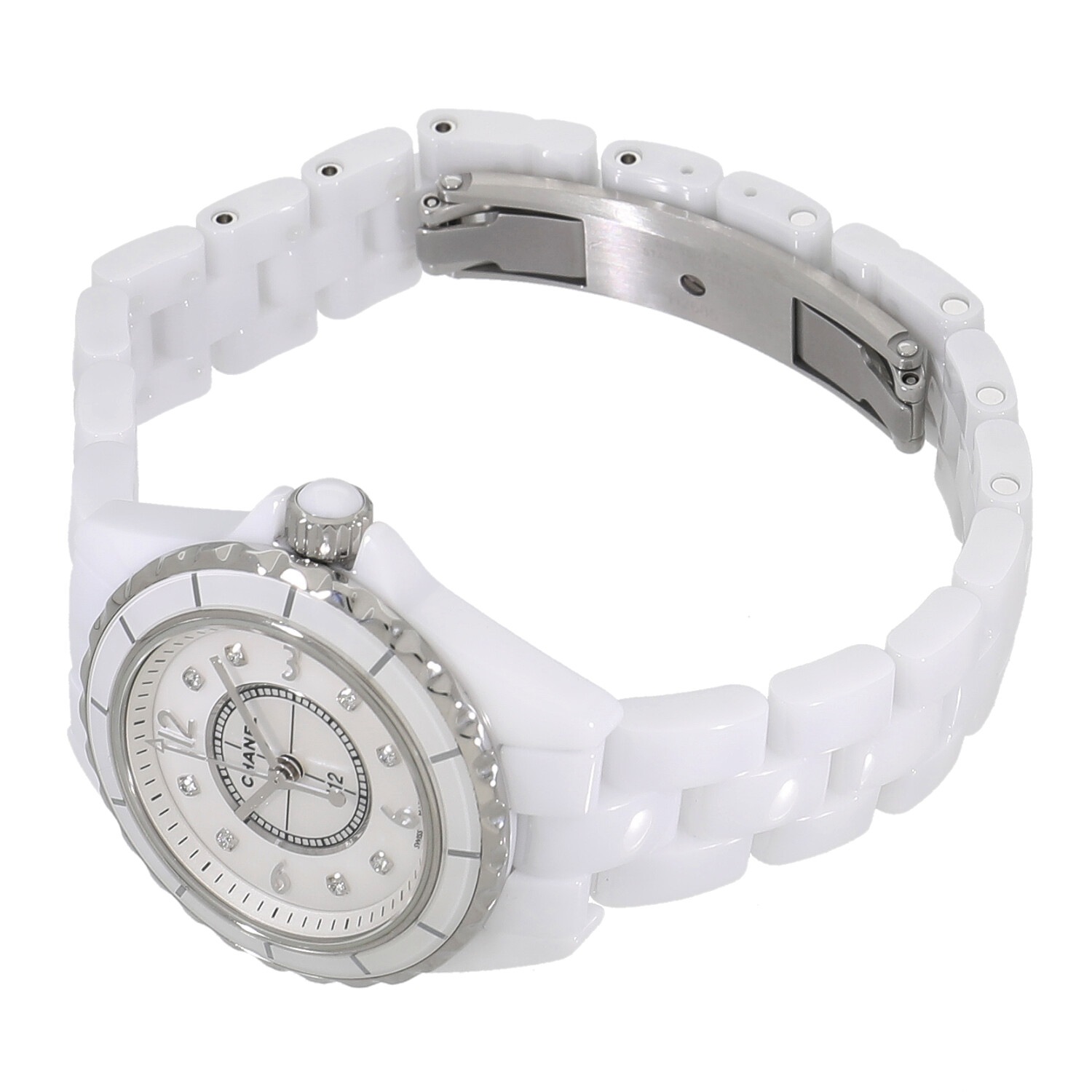 シャネル J12 ホワイトセラミック 8Pダイヤインデックス 33MM