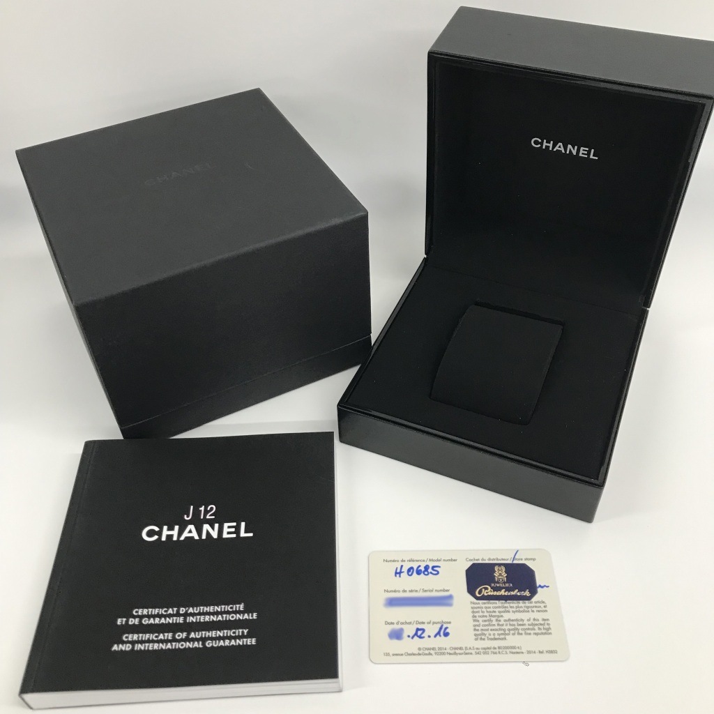 C6233 | [中古]シャネル J12 ブラック セラミック 38MM ブラック H0685