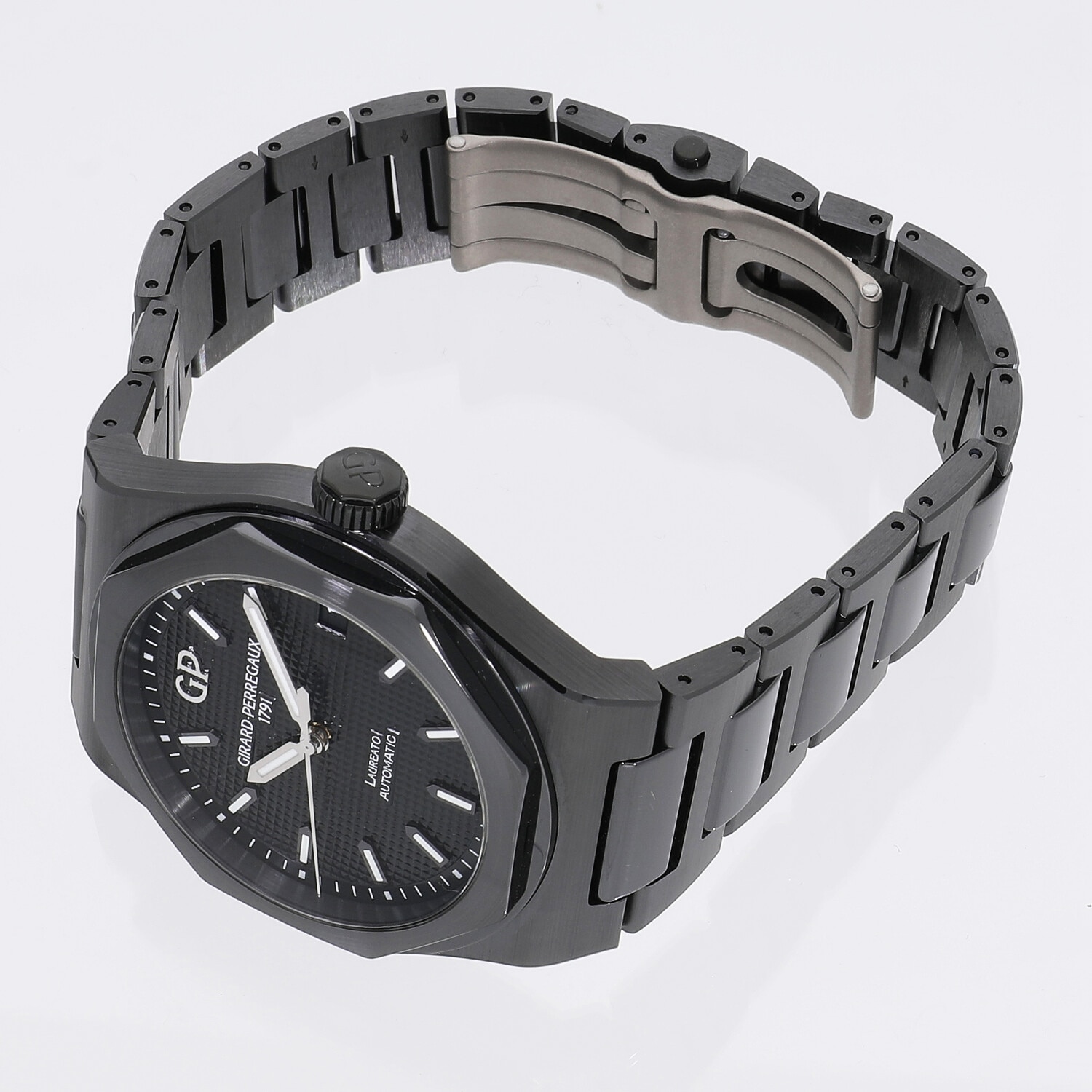 ジラール・ペルゴ　純正　アリゲーター　メンズ　ブラック　新品 G6534 | [未使用]ジラールペルゴ ロレアート 42MM ブラック 81010-32