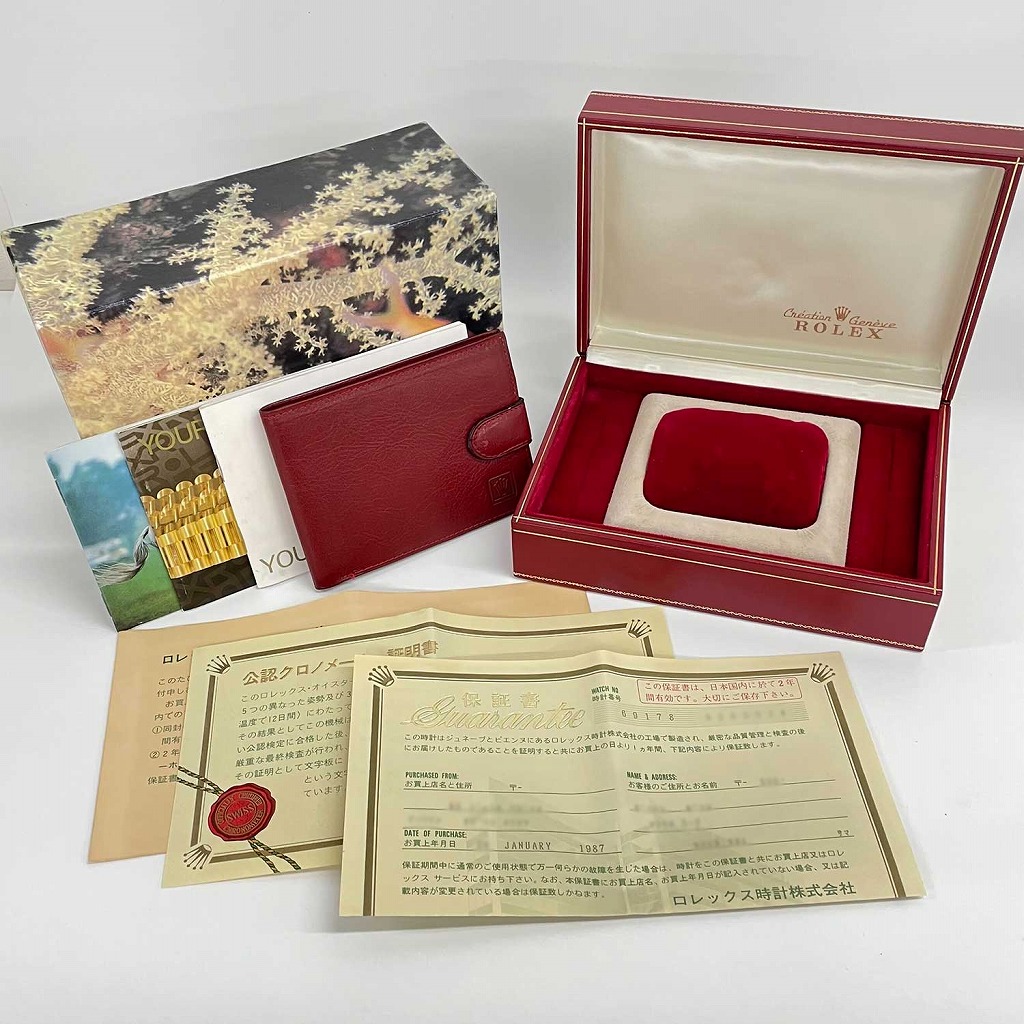 Rolex 69178 保証書と赤いケース A ROLEX【1988-90年製】オイスター