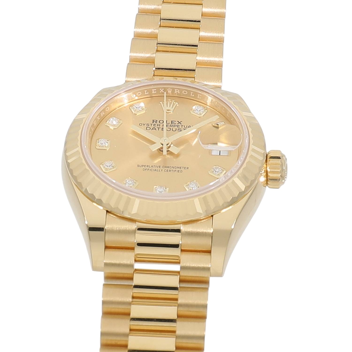 中古 ロレックス ROLEX 279178G ランダムシリアル シャンパン /ダイヤモンド レディース 腕時計 ロレックス デイトジャスト 279178G シャンパン/ダイヤモンド