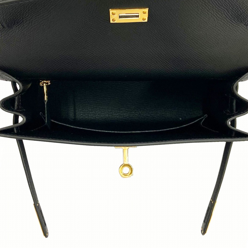 H7336 | [新品]エルメス ケリー25 外縫い ヴォーエプソン ノワール