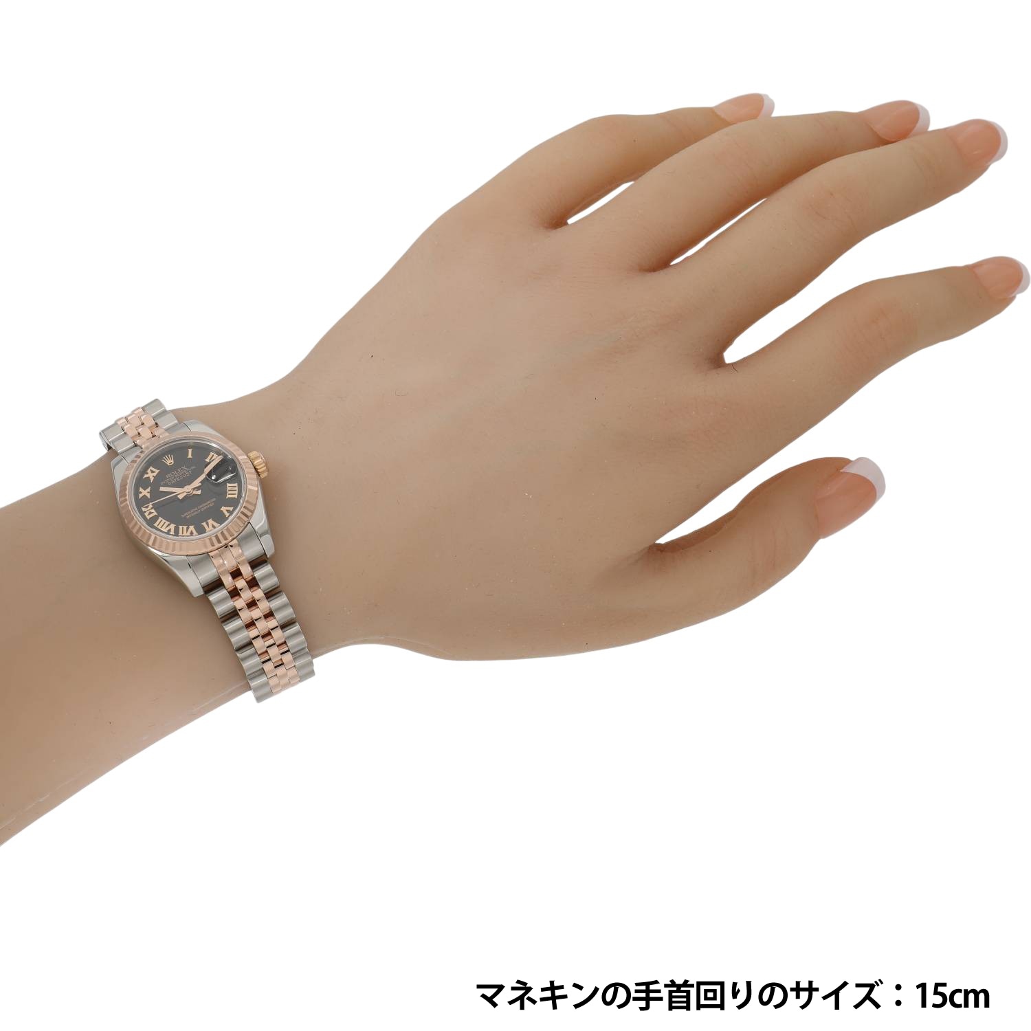 R11625 | [中古]ロレックス デイトジャスト 179171 G番 ブラックローマ