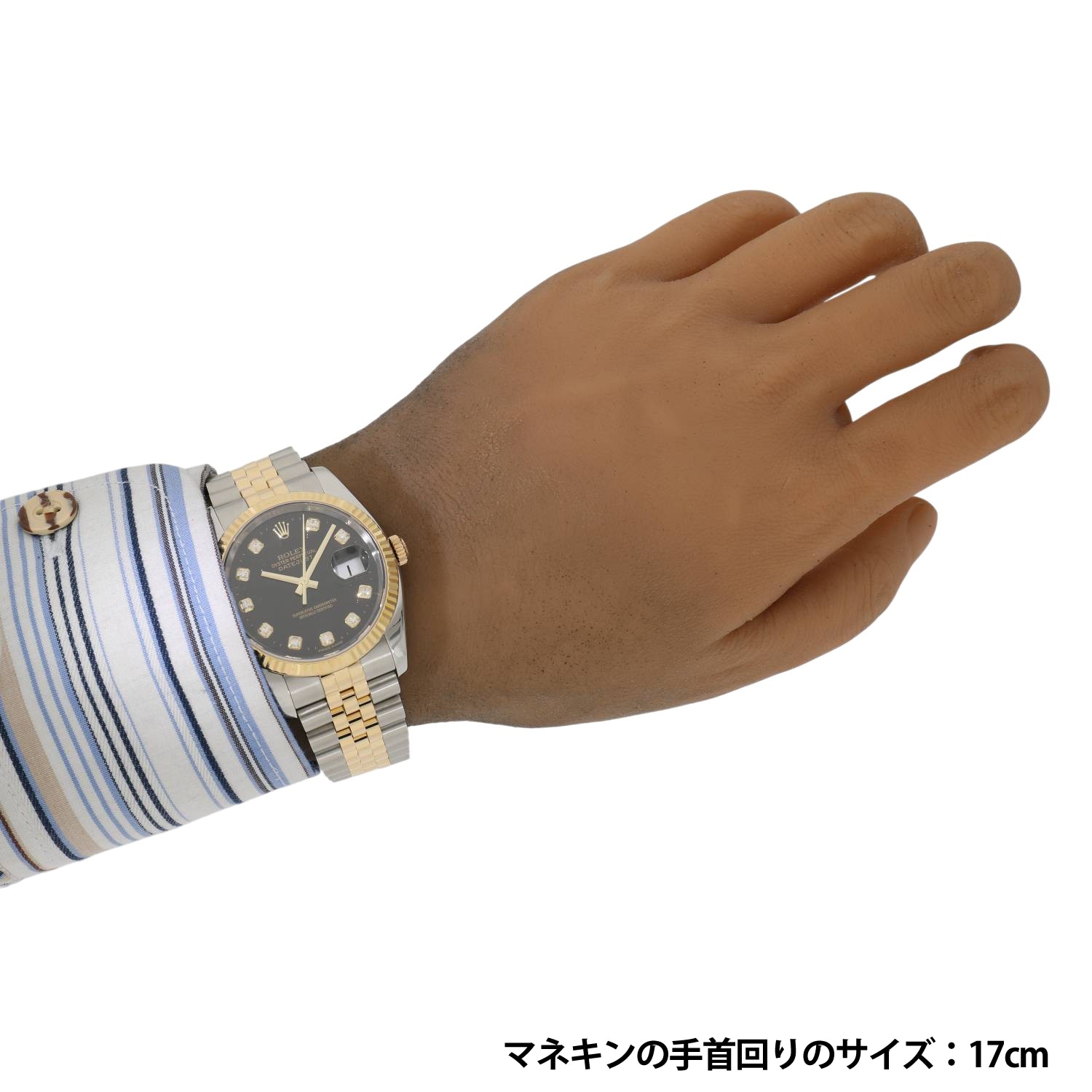 R60168 | [中古]ロレックス デイトジャスト 116233G F番 ブラック×10P