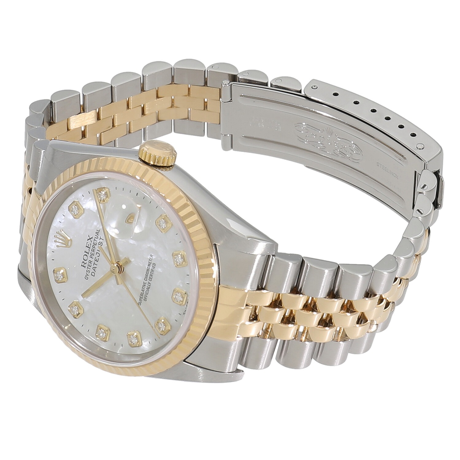 R9237 | [中古]ロレックス デイトジャスト 16233NG P番 ホワイトシェル