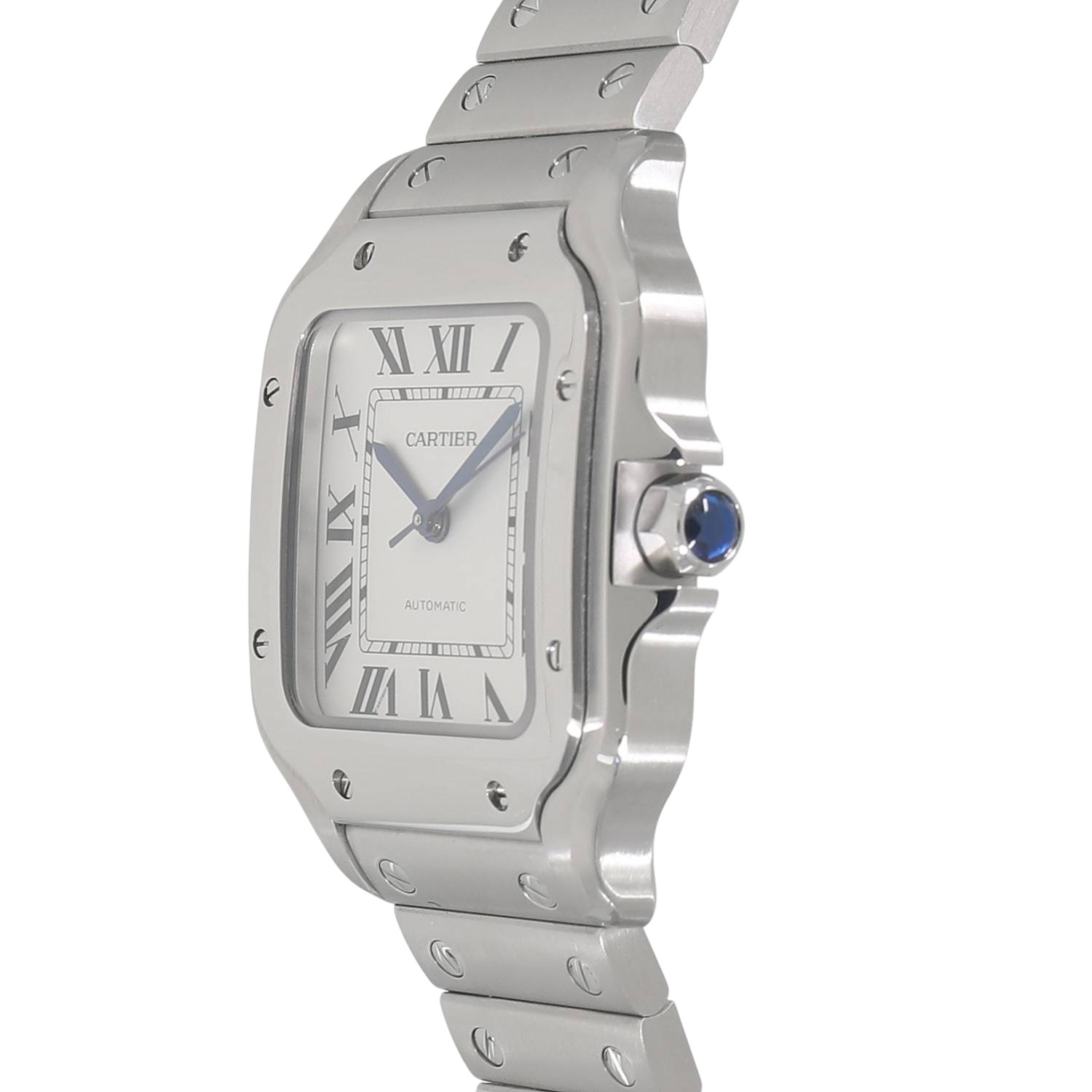 美品　カルティエ　サントス ドゥ シルバー　シボ側 C5107 | [中古]カルティエ サントス ドゥ カルティエ MM ケース