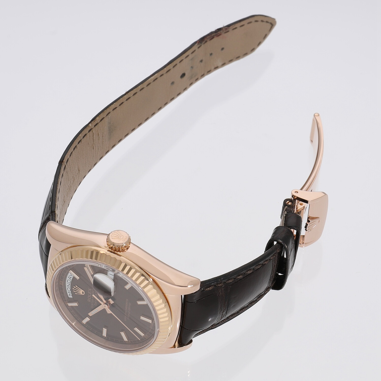 R6639 | [中古]ロレックス デイデイト チョコレート 118135 ランダム