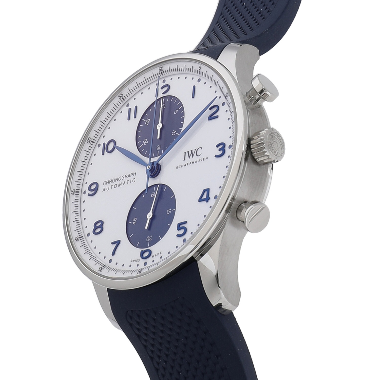 未使用]IWC ポルトギーゼ クロノグラフ ホワイト×ブルー IW371620