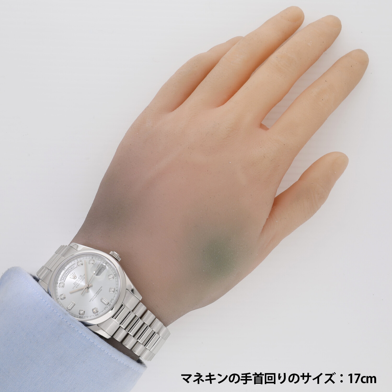 R6540 | [中古]ロレックス デイデイト36 シルバー×10Pダイヤ 118206A