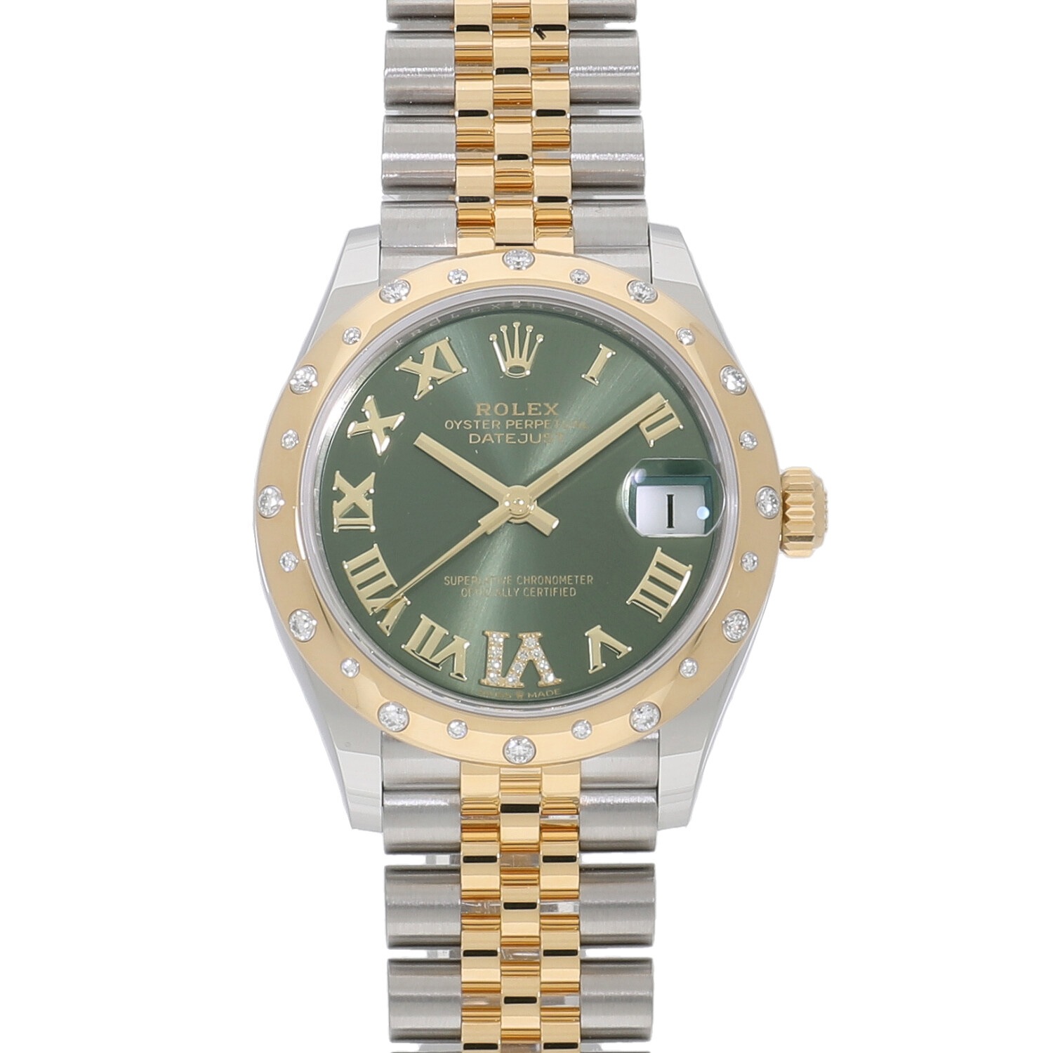 ROLEX デイトジャスト　ウーリ R6741 | [新品]ロレックス デイトジャスト 31 オリーブグリーン×Ⅵ