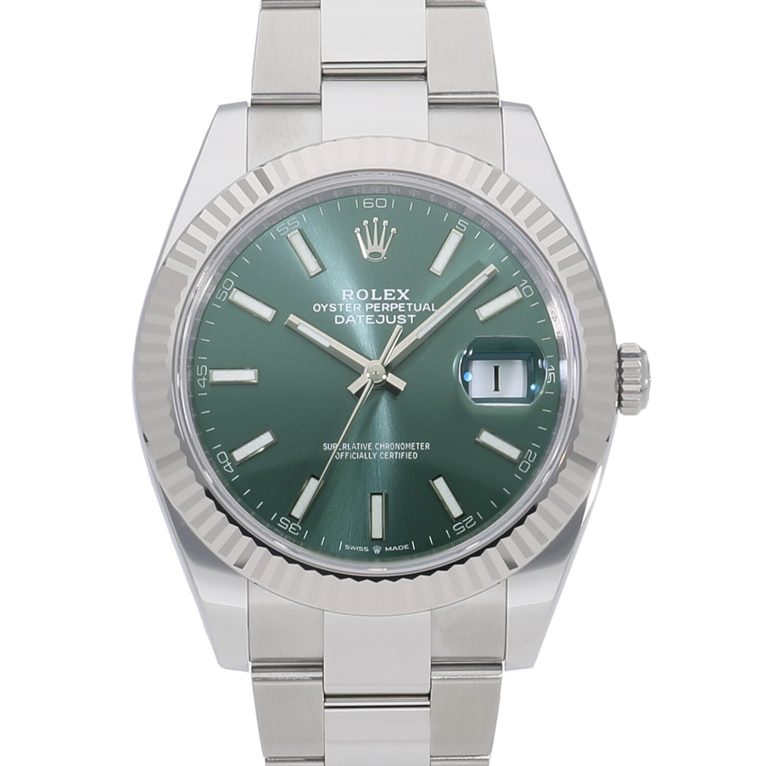 R6042 | [未使用]ロレックス デイトジャスト 41 ミントグリーン 126334  