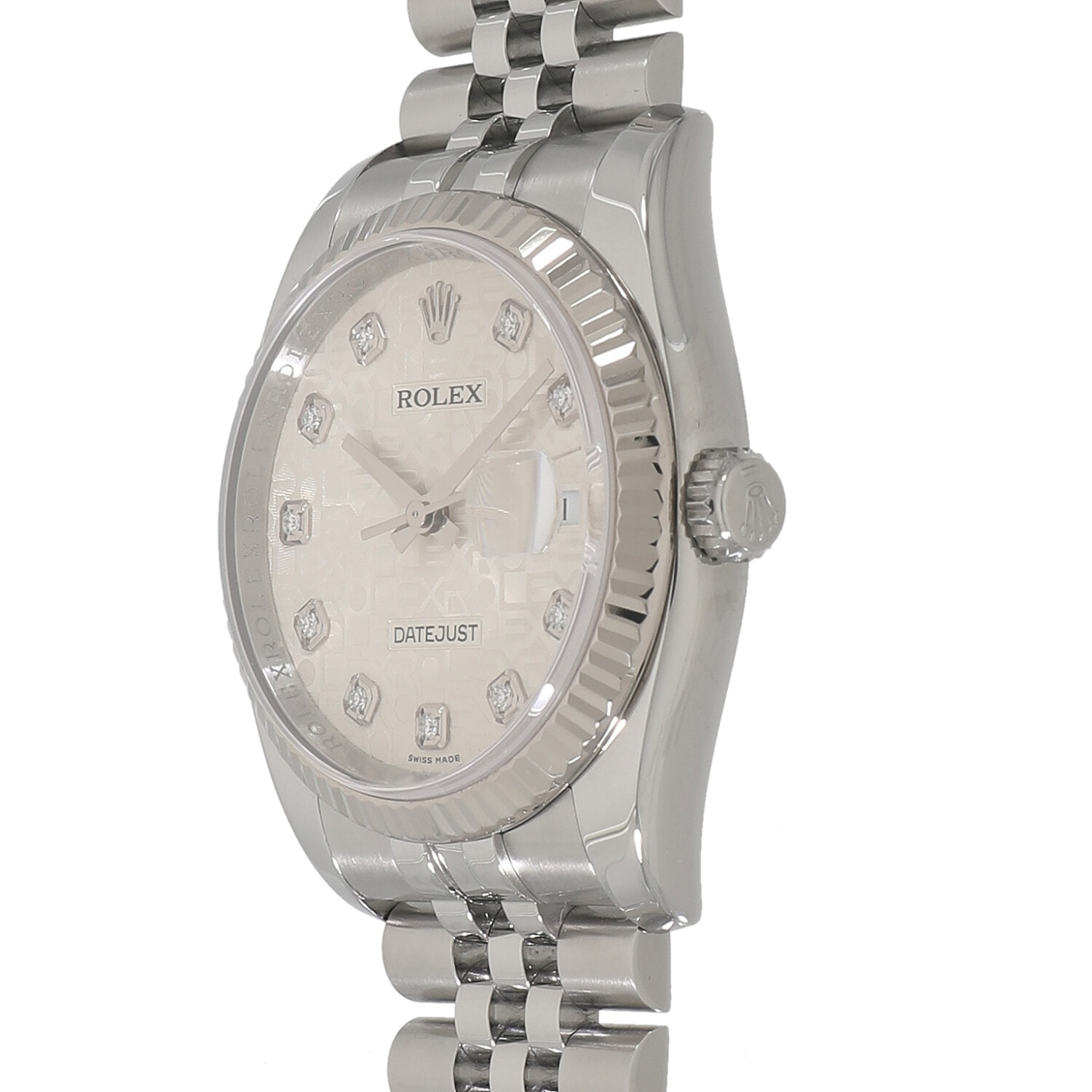 ロレックス デイトジャスト 10Pダイヤ 116234G ソーダライト M番 中古