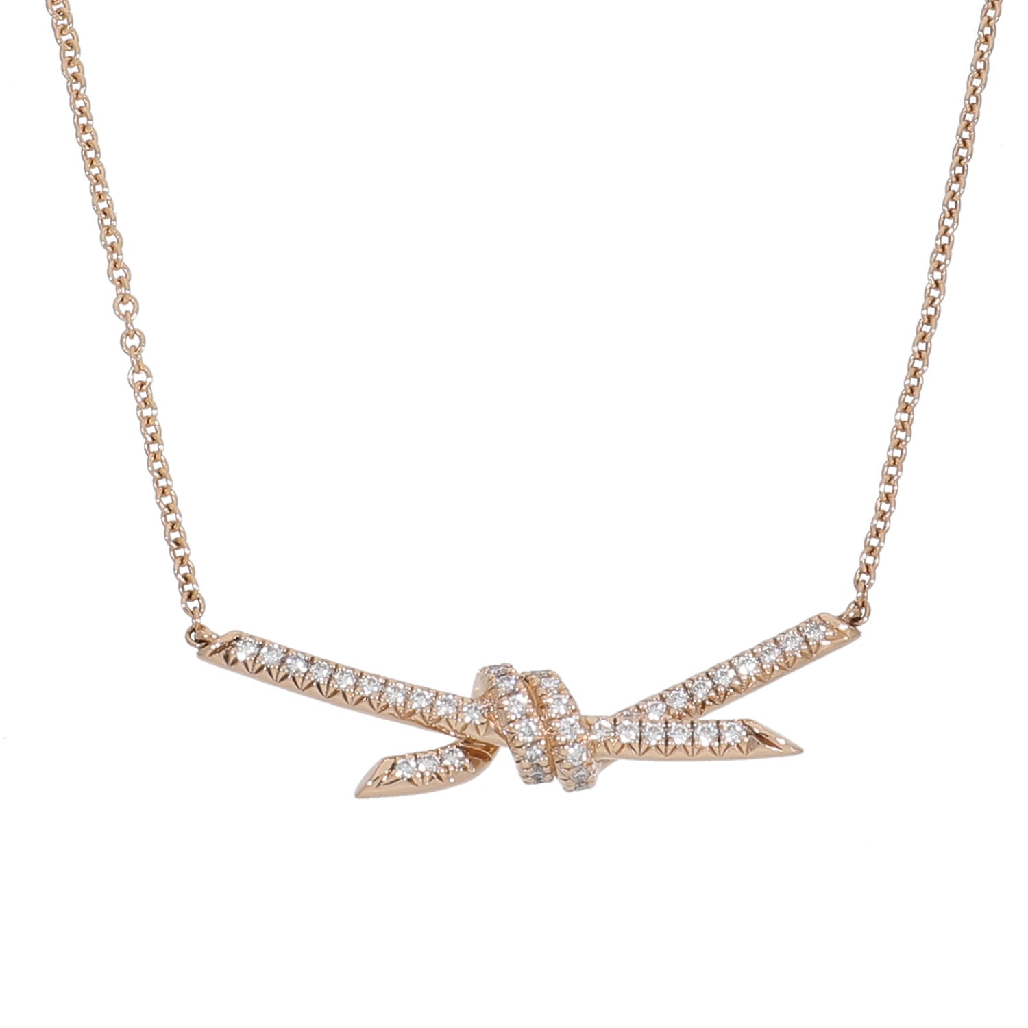 T8447 | [中古]ティファニー ノット ペンダント ダイヤモンド