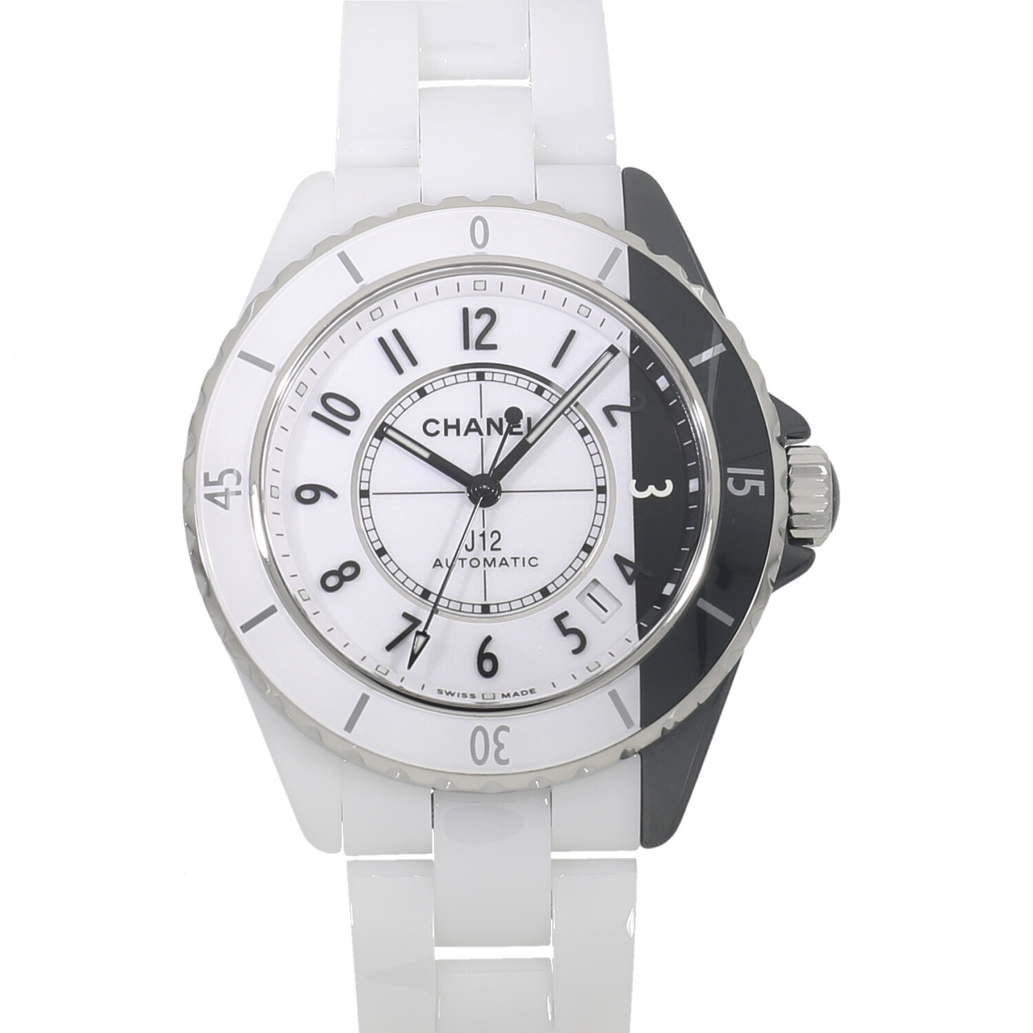 中古 シャネル CHANEL H6515 ホワイトラッカー /ブラックラッカー メンズ 腕時計 C9750 | [中古]シャネル J12 パラドックス H6515 ホワイト×ブラック