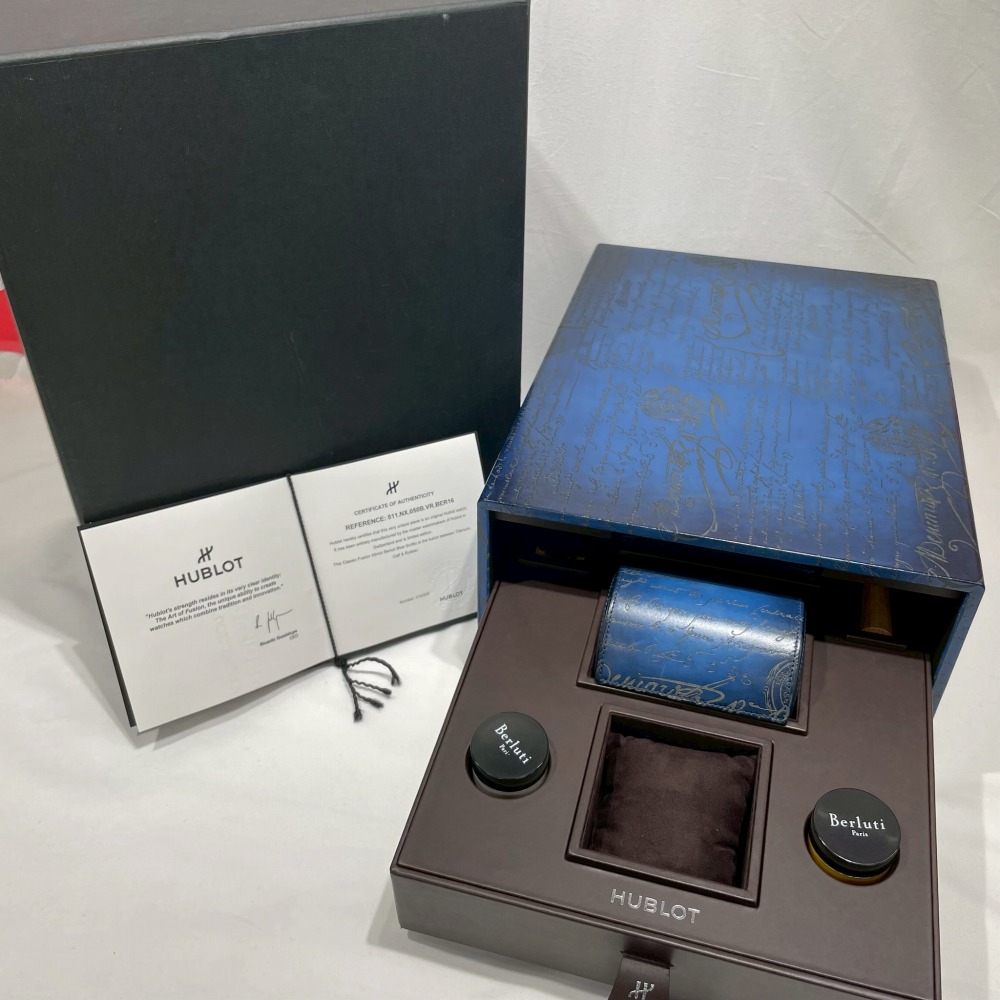 ウブロ クラシックフュージョン ベルルッティ スクリットオーシャンブルー の箱 HUBLOT - HUBLOT ウブロ クラシックフュージョン ベルルッティ
