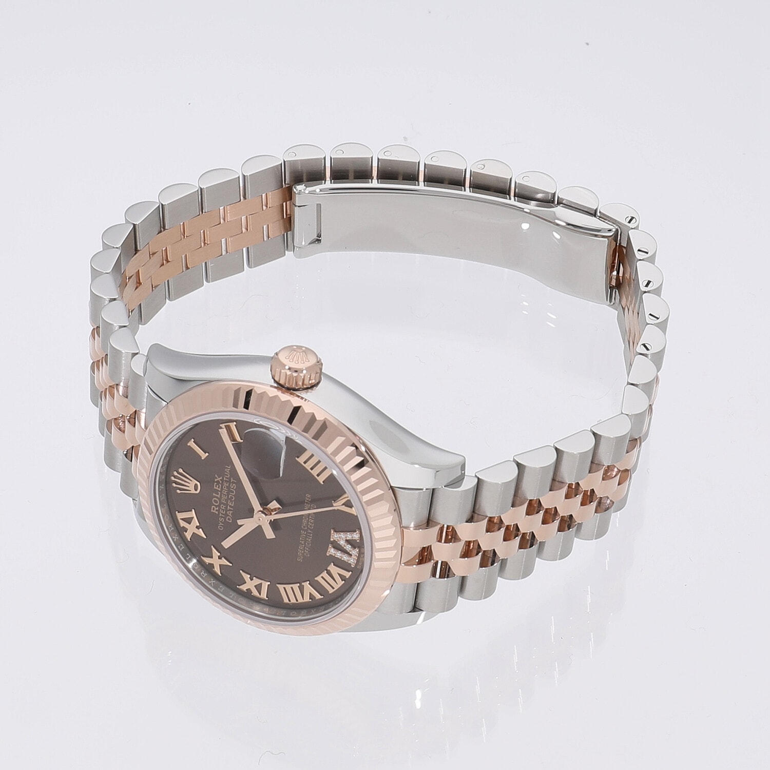 不動産王姫出品 R6253 | [未使用]ロレックス デイトジャスト 31 チョコレート×VIダイヤ