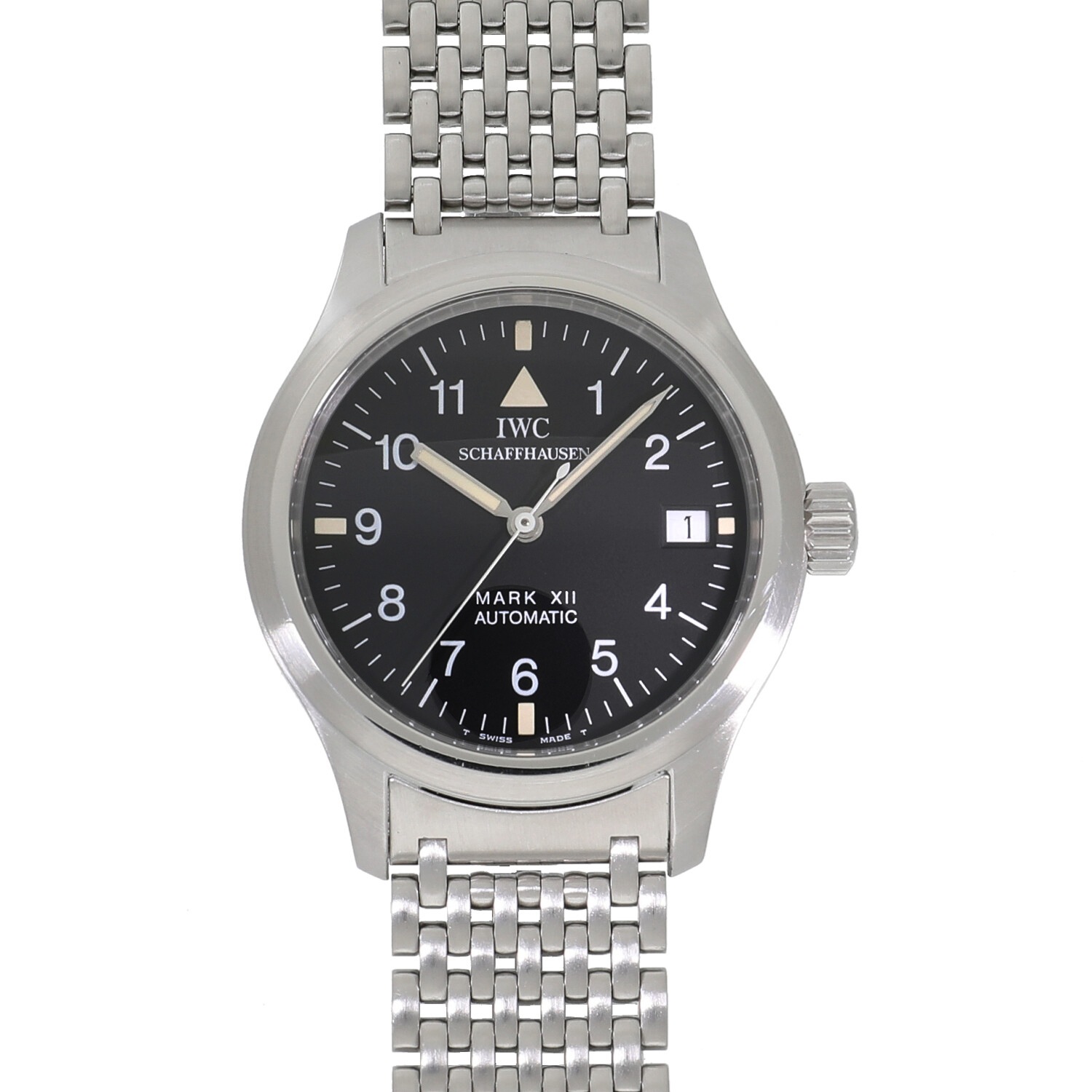 I7153 | [中古]IWC パイロットウォッチ マークXII IW324102 ブラック  