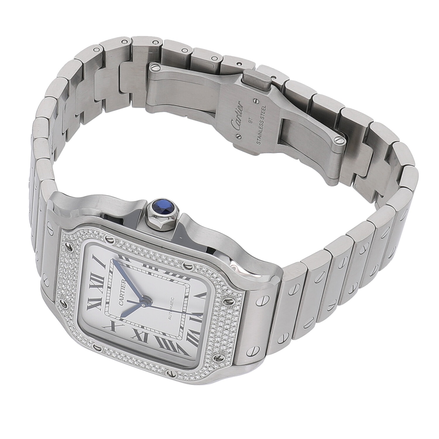 Cartier シルバー 時計サントス サントス ドゥ カルティエ