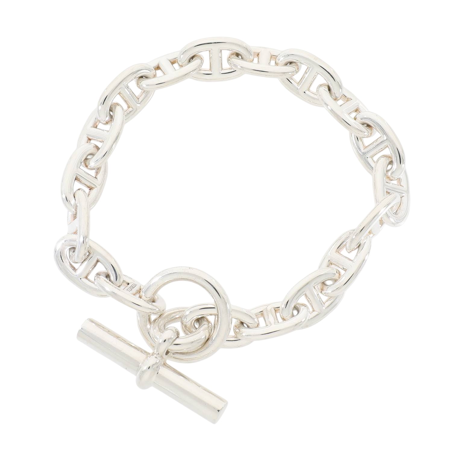 H30006 | [中古]エルメス シェーヌダンクル ブレスレット MM 18コマ