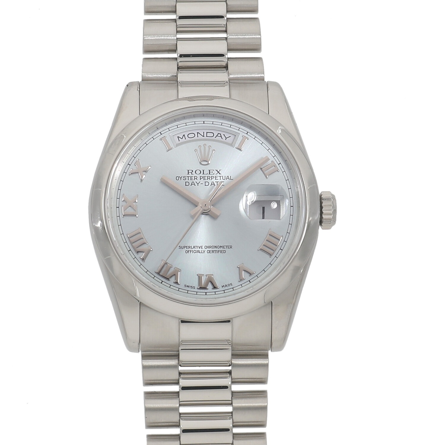 R9958 | [中古]ロレックス デイデイト 118206 K番 アイスブルー ローマ