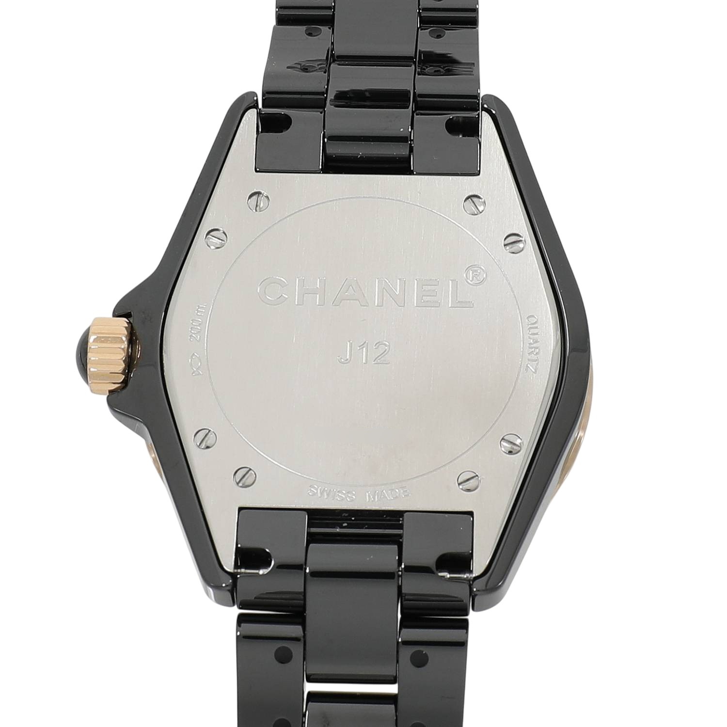 C11023 | [中古]シャネル J12 38MM H2544 ブラック×11Pダイヤ ユニ