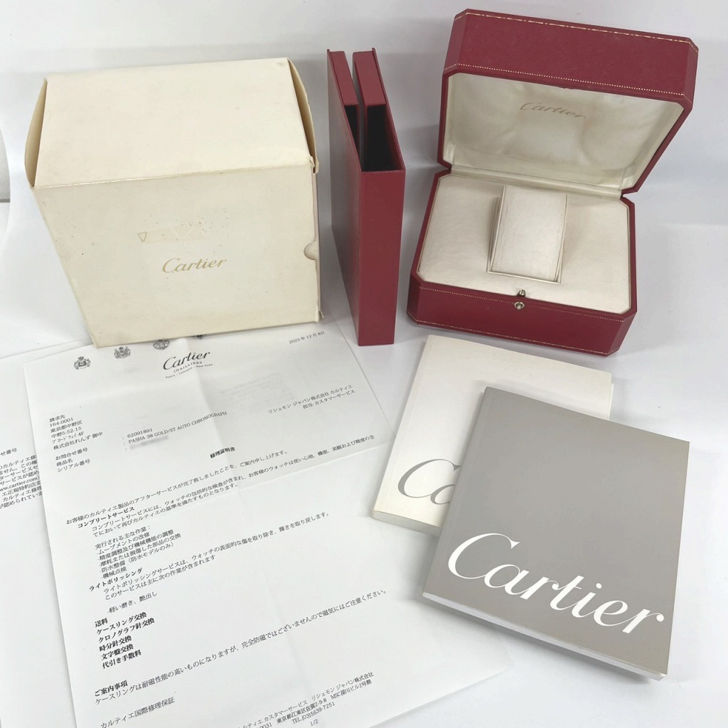 [中古]カルティエ パシャ 38MM クロノグラフ W31036T6 シルバー メンズ