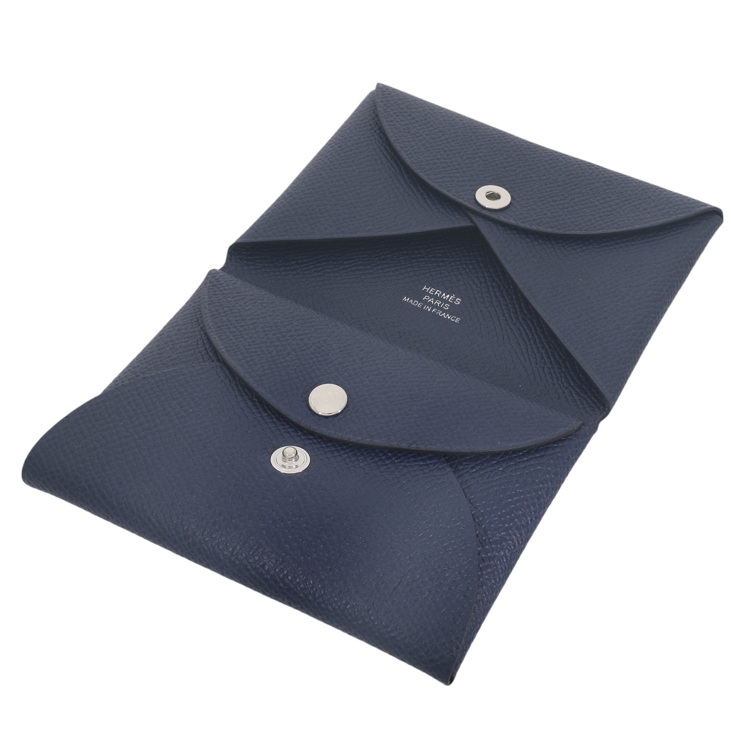 HERMES カルヴィデュオ　ブルーインディゴ　新品未使用 エルメス<br>カルヴィ デュオ<br>コインケース付きカードケース