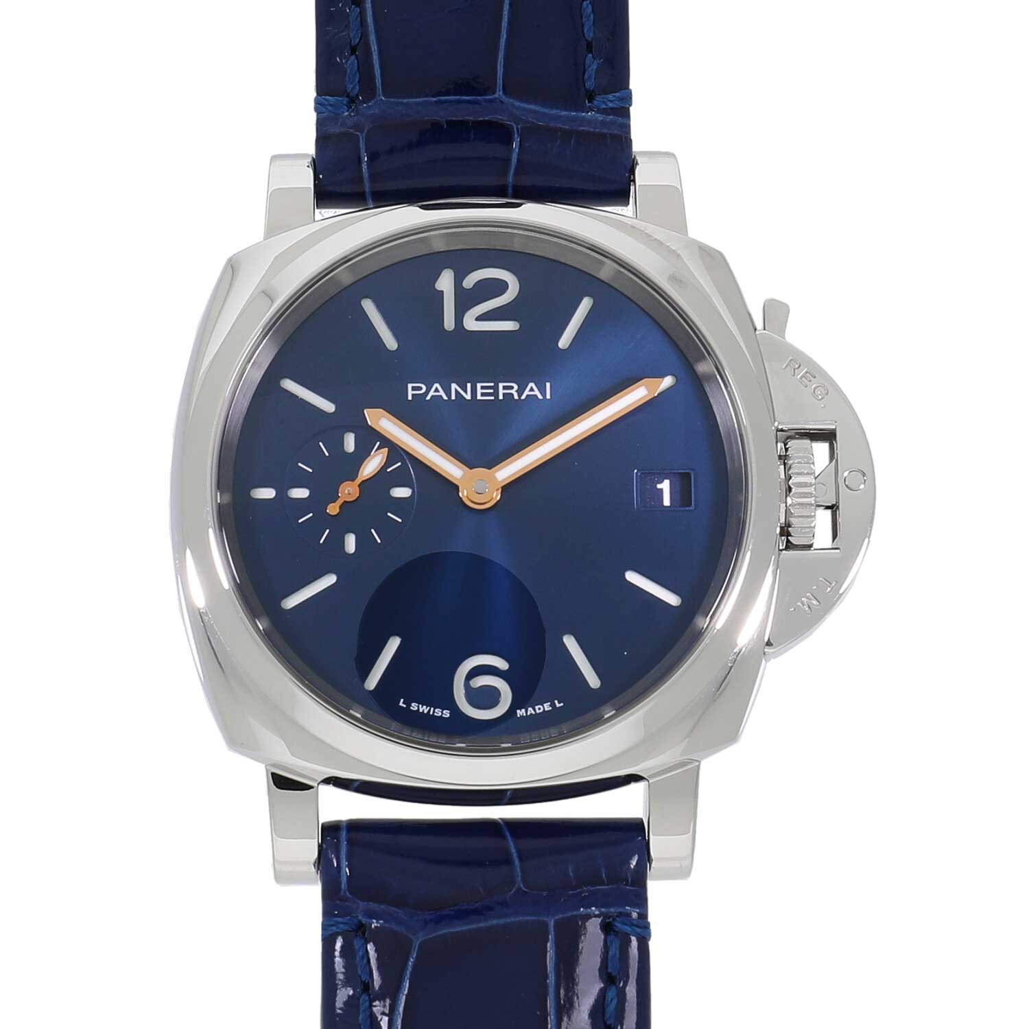 P6766 | [未使用]パネライ ルミノール ドゥエ 38MM ブルー PAM01273 X