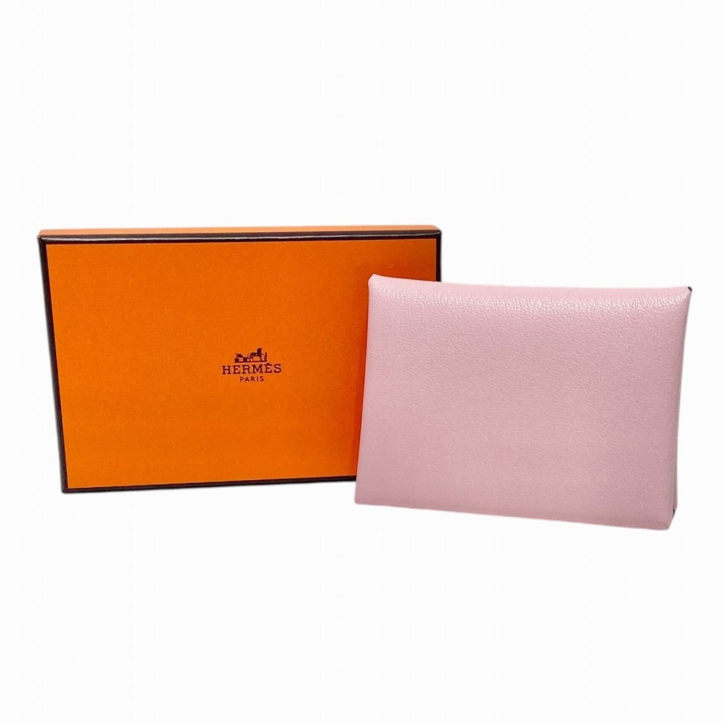 H50008 | [未使用]エルメス カルヴィ デュオ シェーブル ローズサクラ