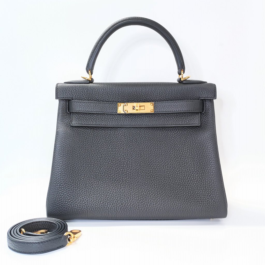 ３日間限定値下げ新品未使用　エルメス　ケリーベルト人気のブラックゴールド HERMES - 【新品・未使用品】エルメス ケリーベルト 18 ブラック