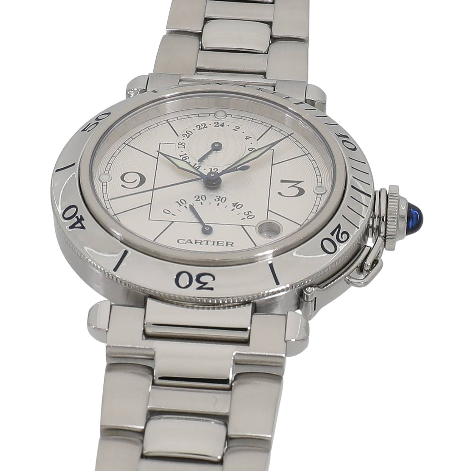 C11138 | [中古]カルティエ パシャ ドゥ カルティエ 38ミリ GMT パワー