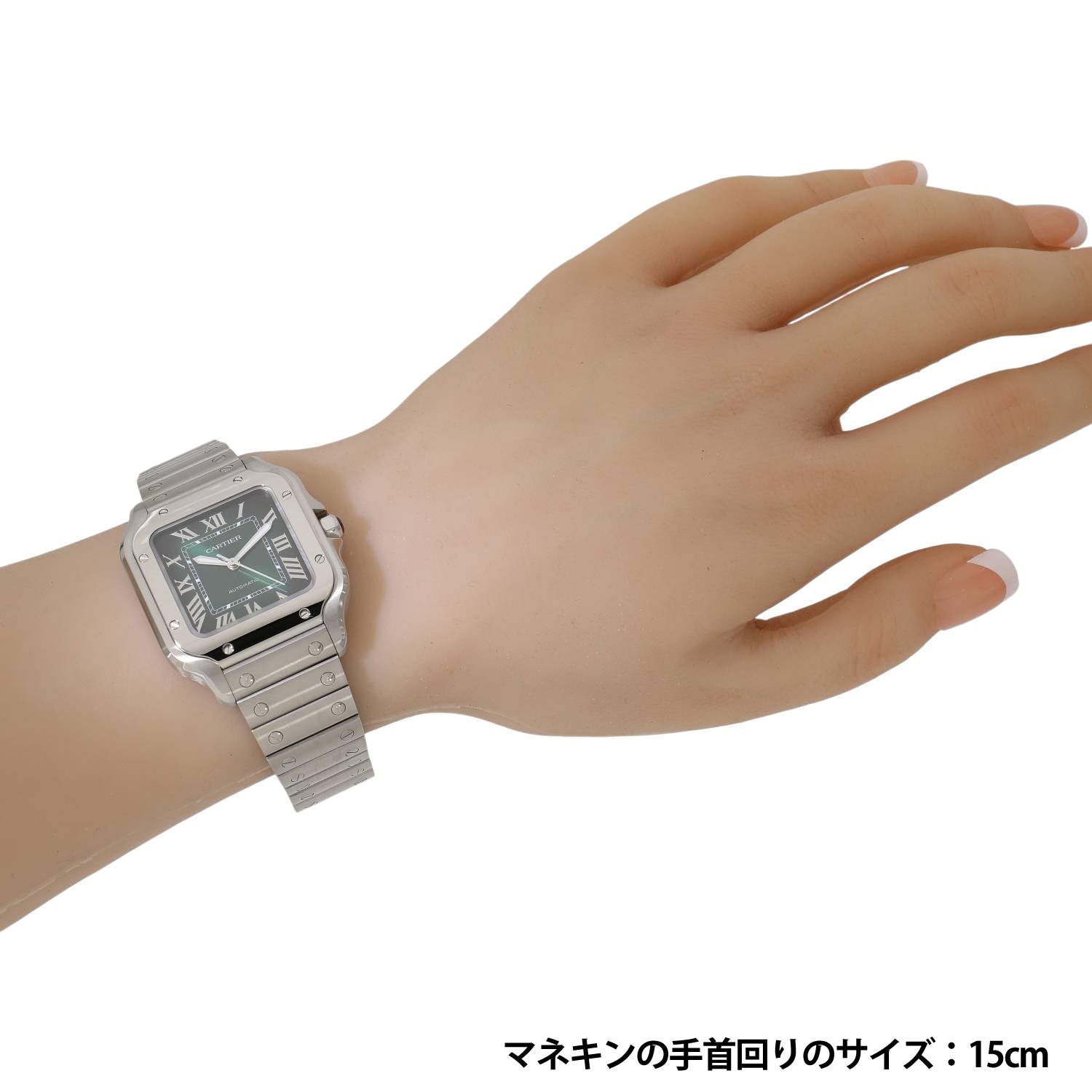 CartierサントスドゥカルティエLM用 替えブレス 緑色 クロコダイル CartierサントスドゥカルティエLM用 替えブレス 緑色 クロコダイル