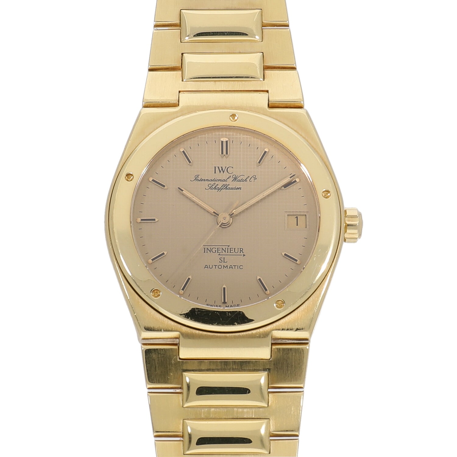 I6373 | [中古]IWC インヂュニア SL ゴールド 9236 GI IN メンズ