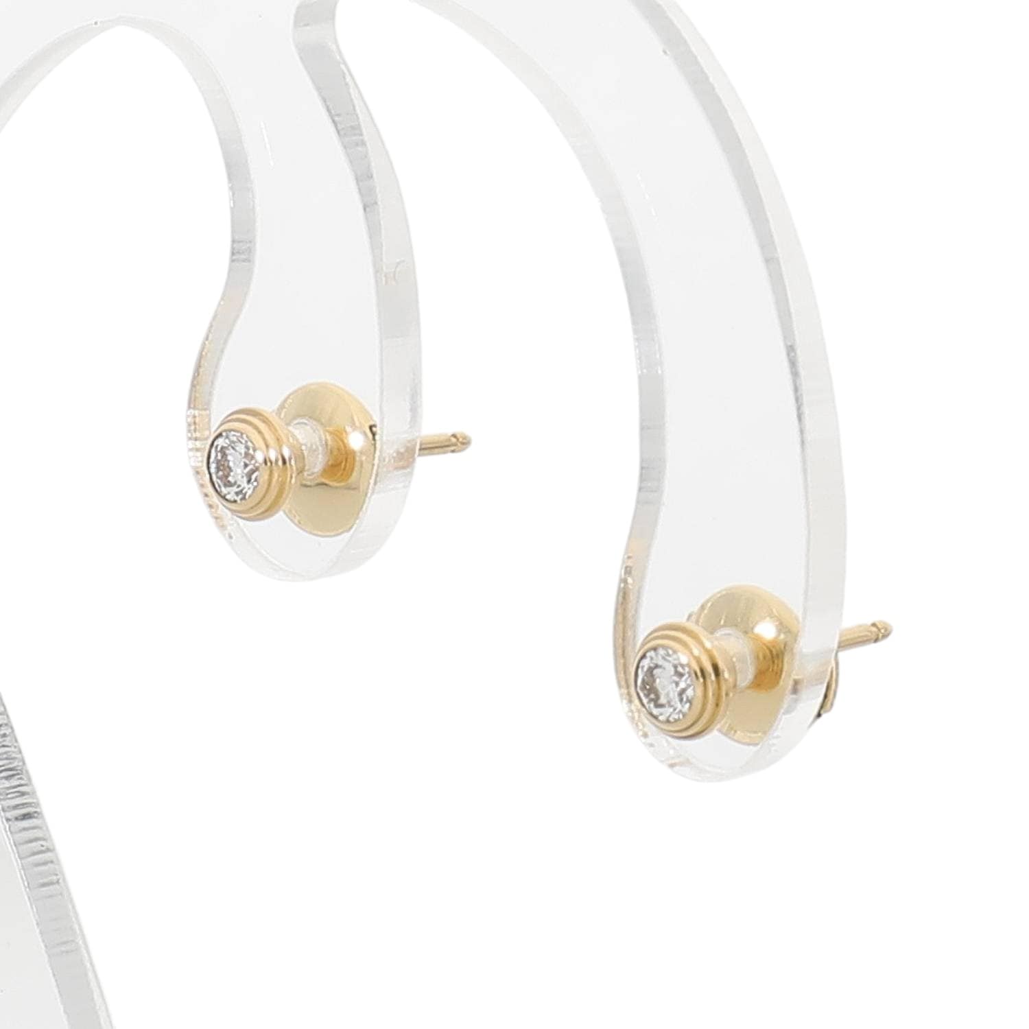 C30041 | [中古]カルティエ ダムール ダイヤモンド ピアス SM イエロー