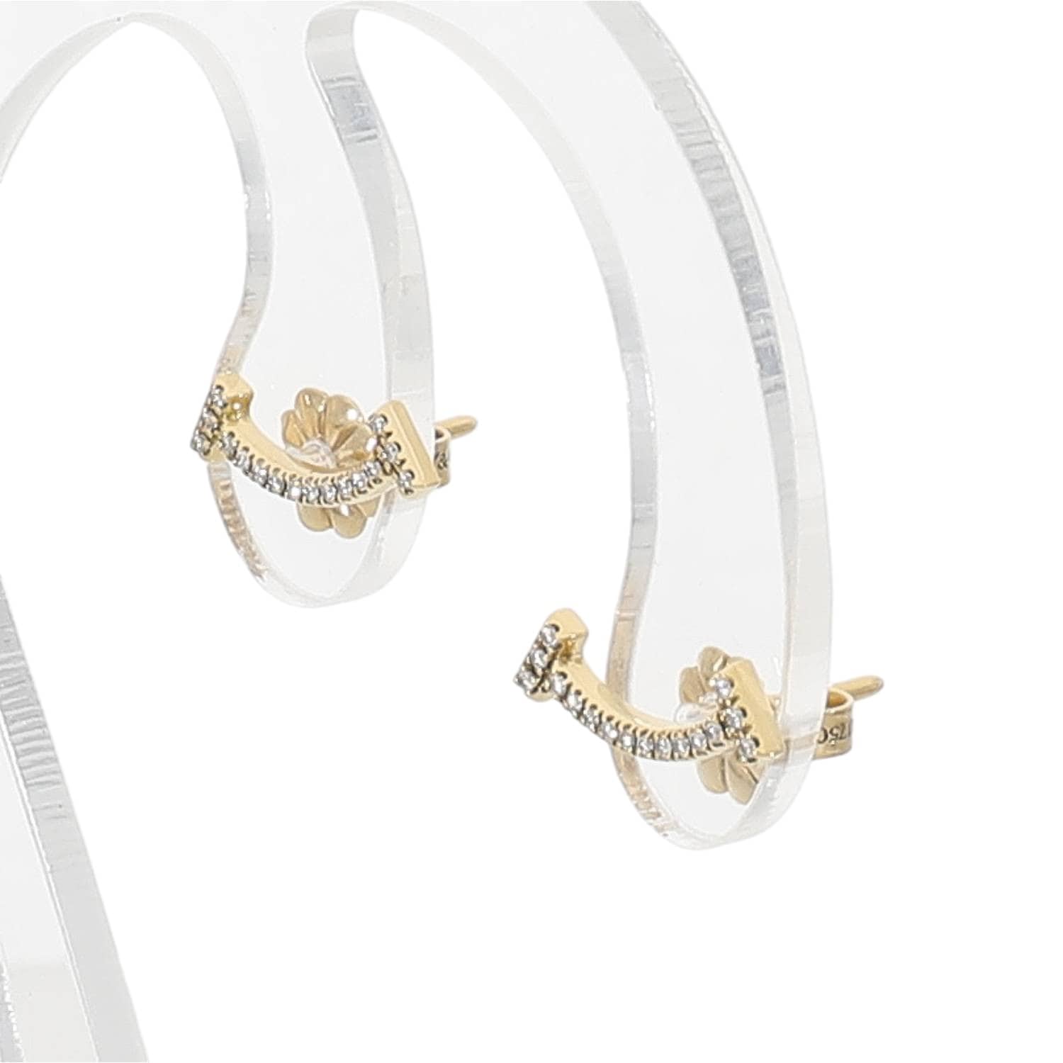 T30040 | [中古]ティファニー Tスマイル ミニ ダイヤモンド ピアス