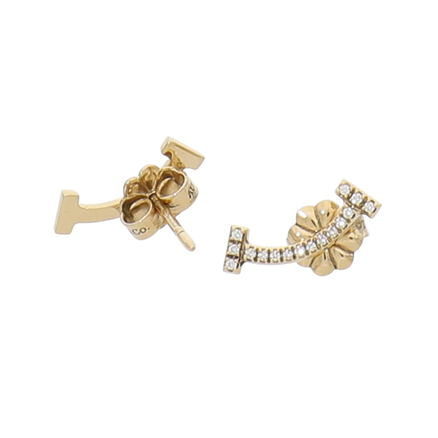 T30040 | [中古]ティファニー Tスマイル ミニ ダイヤモンド ピアス