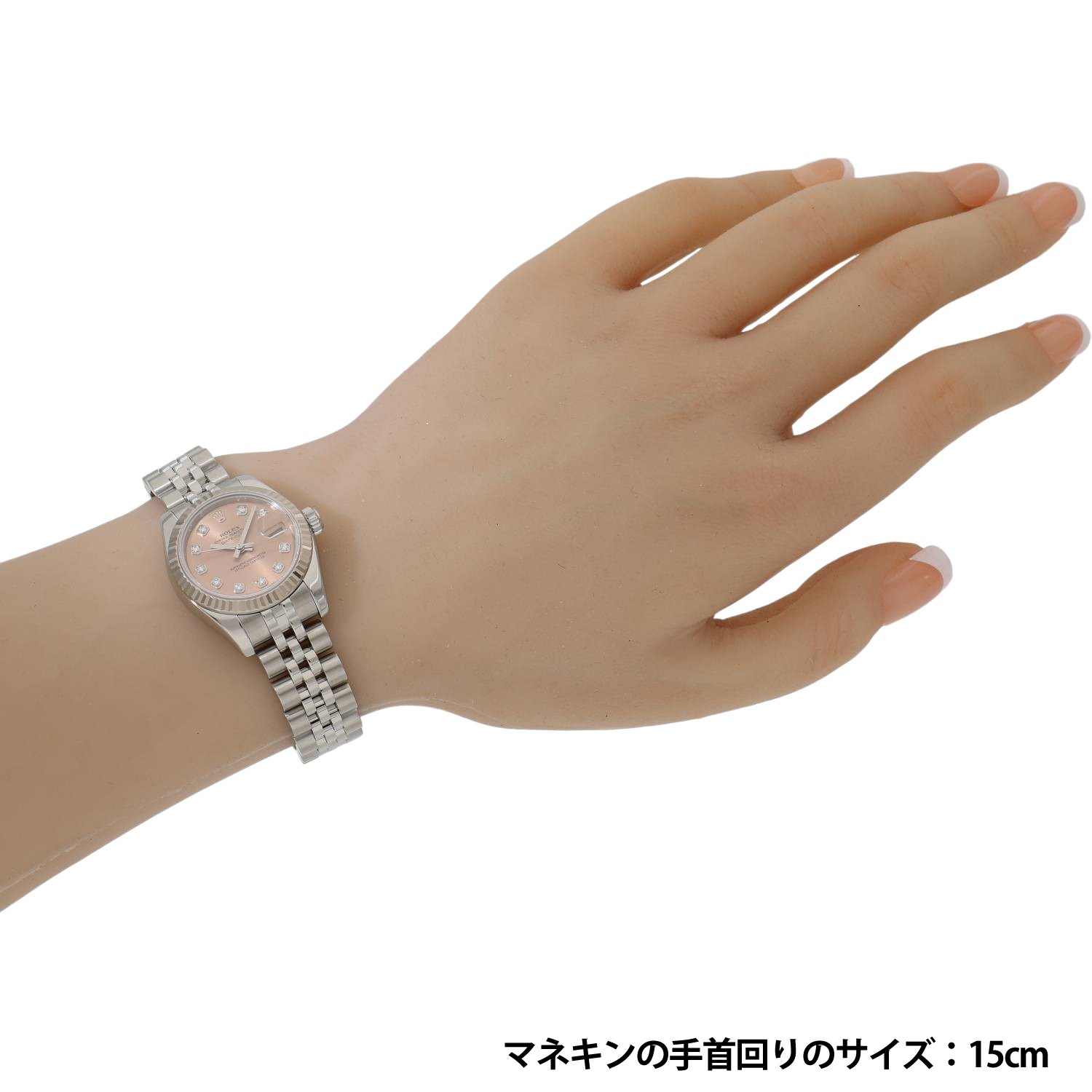 中古】A品 ロレックス デイトジャスト 腕時計 179174 D番 ピンク 