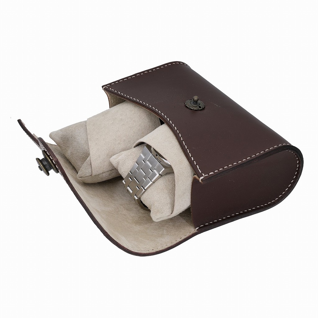 1177 | [新品]グラント トラベラーズ ウォッチケース 2本用 チョコ 