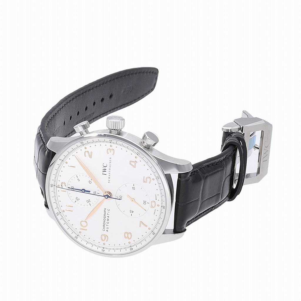 IWC ポルトギーゼ　金針　IW371445 IWC ポルトギーゼ・クロノグラフ シルバー×金針 IW371445 正規品