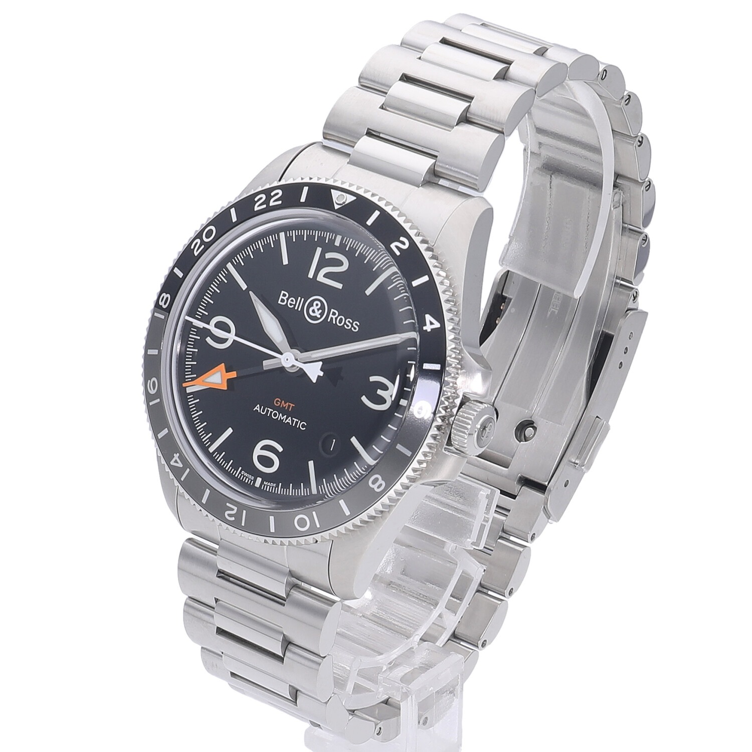 B2378 | [新品]ベル&ロス BR V2-93 GMT BRV293-BL-ST/SST メンズ