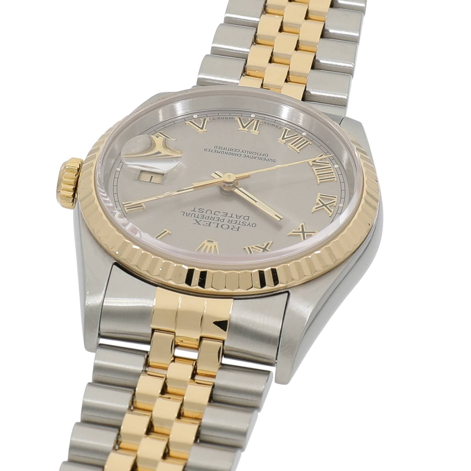 R60190 | [中古]ロレックス デイトジャスト 16233 W番 グレーローマ