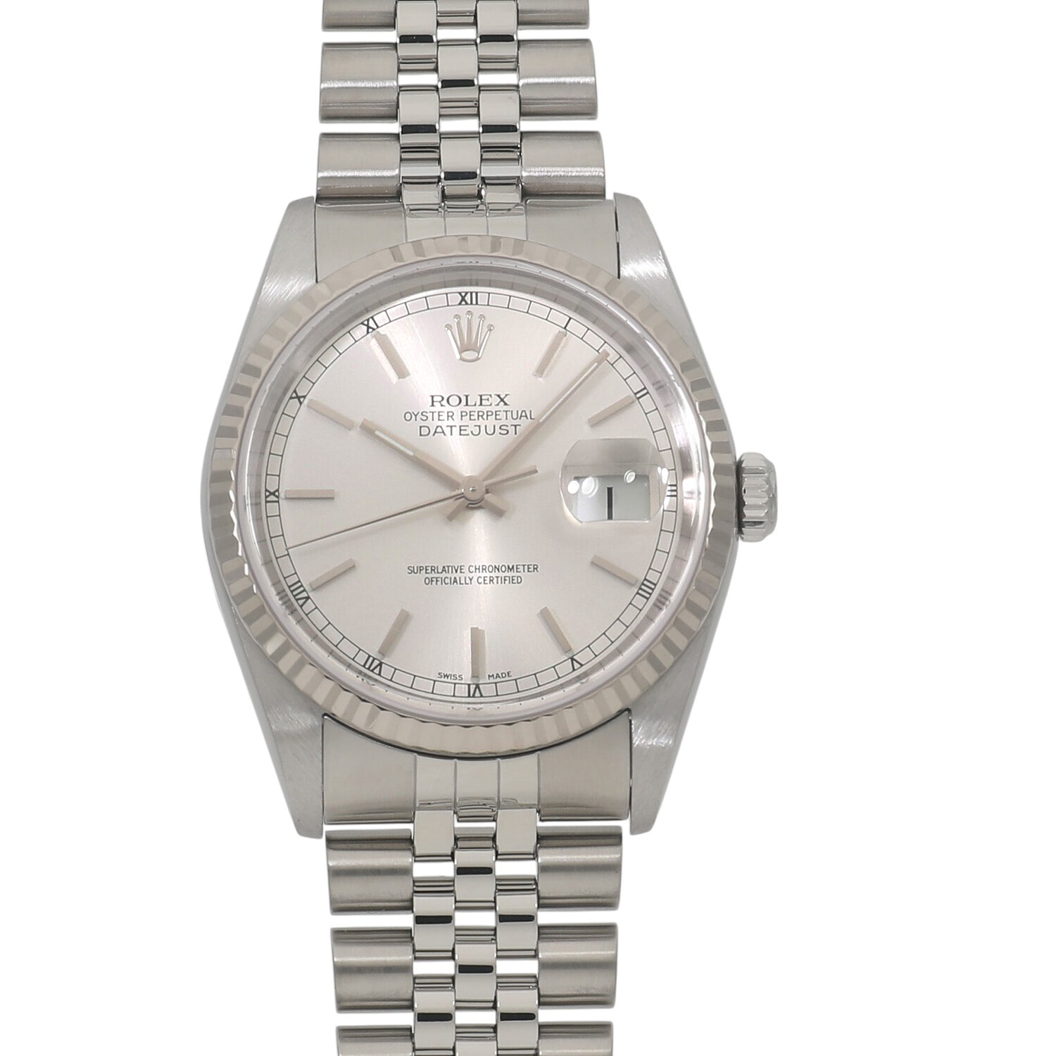 R10079 | [中古]ロレックス デイトジャスト 16234 F番 シルバー メンズ