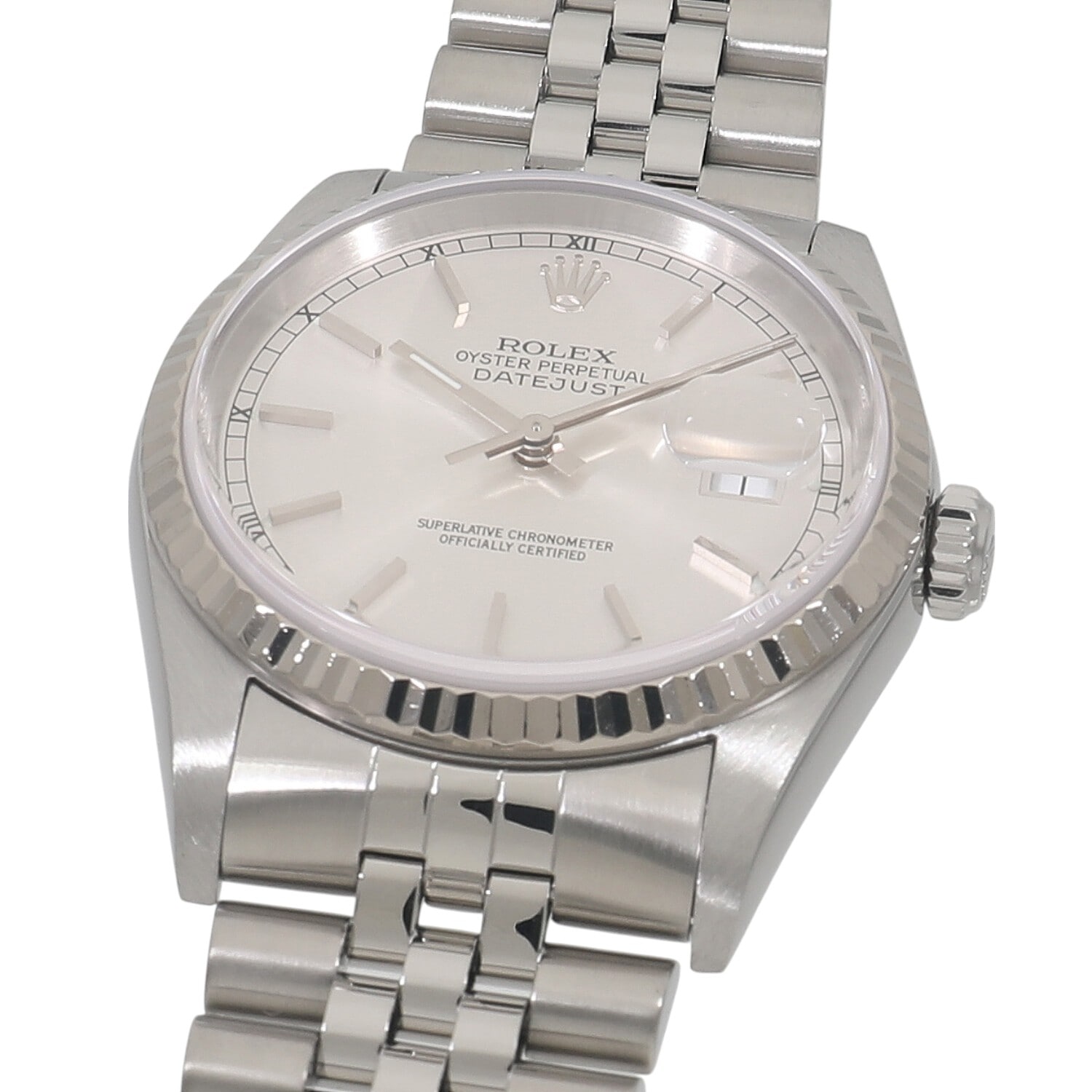 R10079 | [中古]ロレックス デイトジャスト 16234 F番 シルバー メンズ 