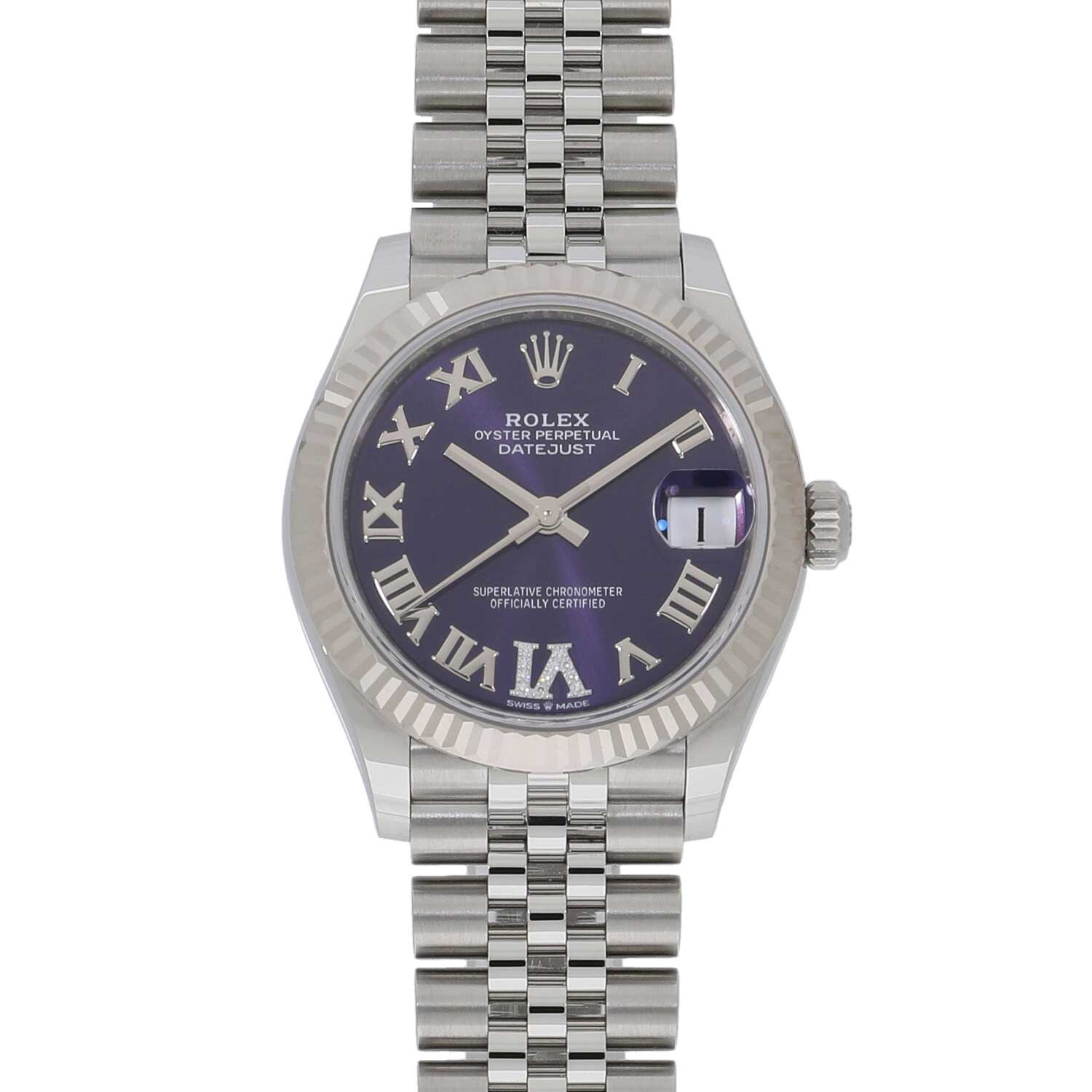 R6879 | [未使用]ロレックス デイトジャスト 31 オーベルジーヌ×Ⅵ