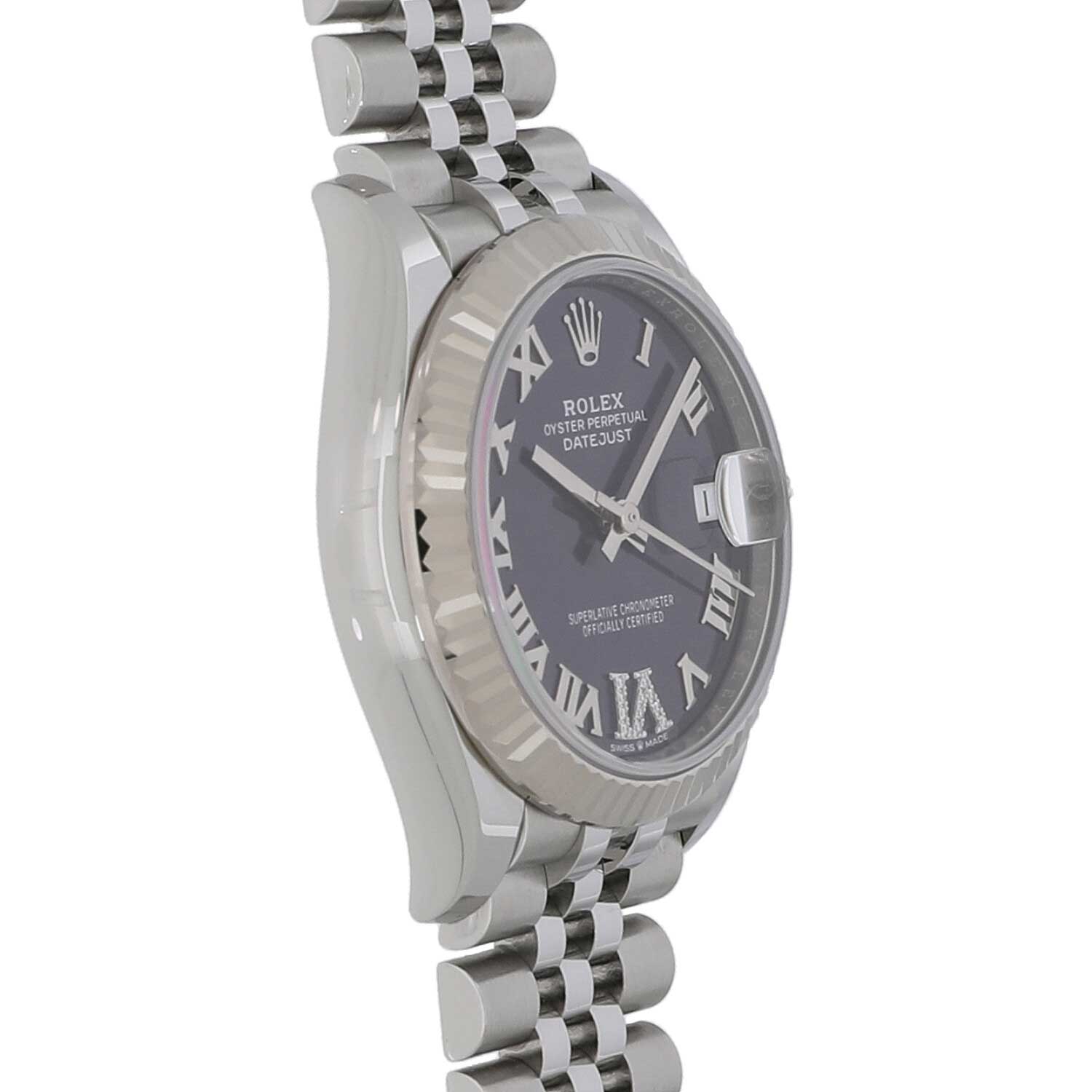 中古 ロレックス ROLEX 278344RBR ランダムシリアル オーベルジーヌ /ダイヤモンド ユニセックス 腕時計 ロレックス デイトジャスト 31 278344RBR オーベルジーヌ/ダイヤモンド