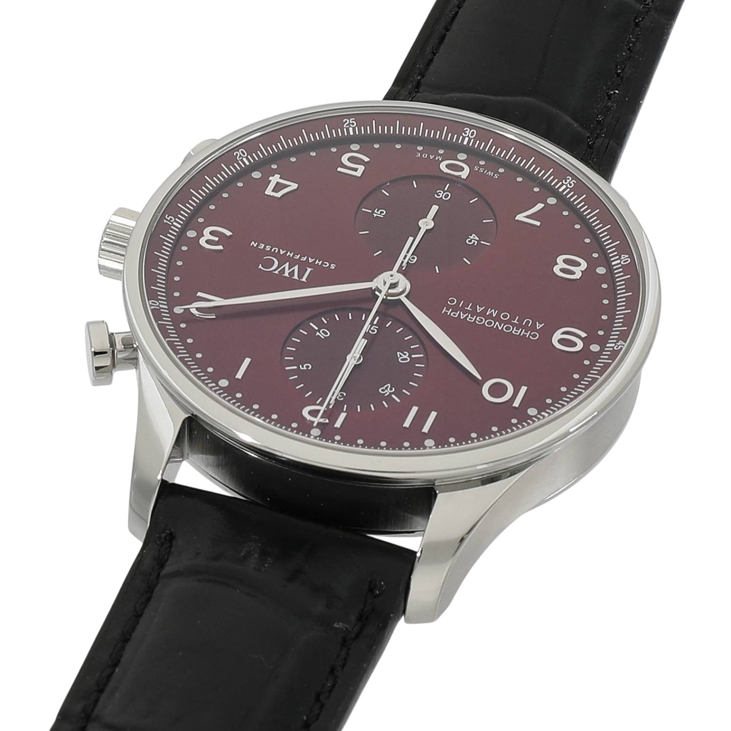 I60044 | [中古]IWC ポルトギーゼ クロノグラフ IW371616 バーガンディ