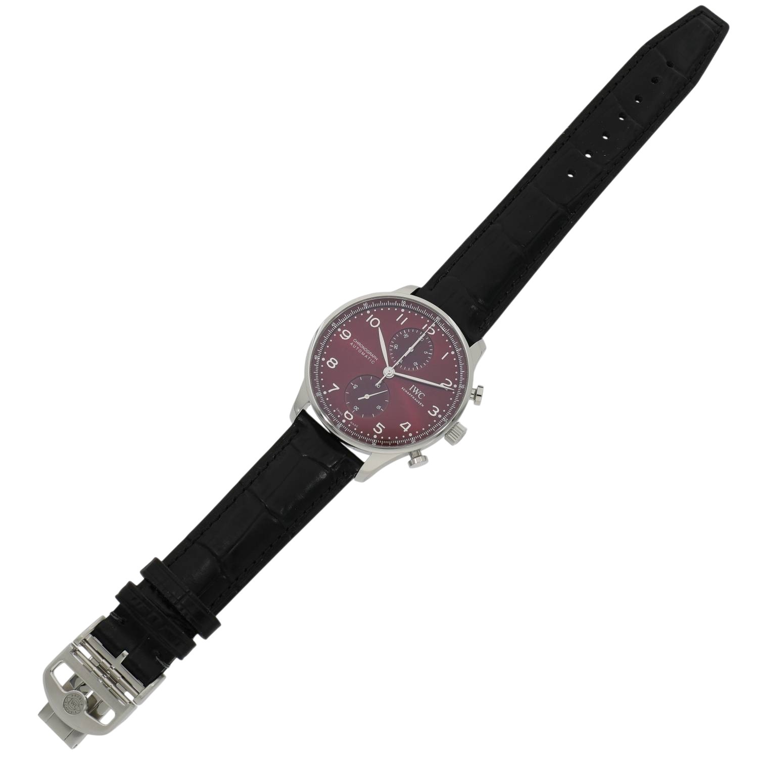 中古 IWC IW371616 レッド メンズ 腕時計 I60044 | [中古]IWC ポルトギーゼ クロノグラフ IW371616 バーガンディ