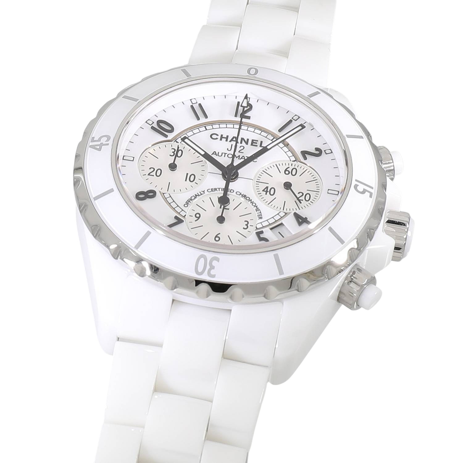 C20009 | [中古]シャネル J12 クロノグラフ H1007 ホワイト メンズ