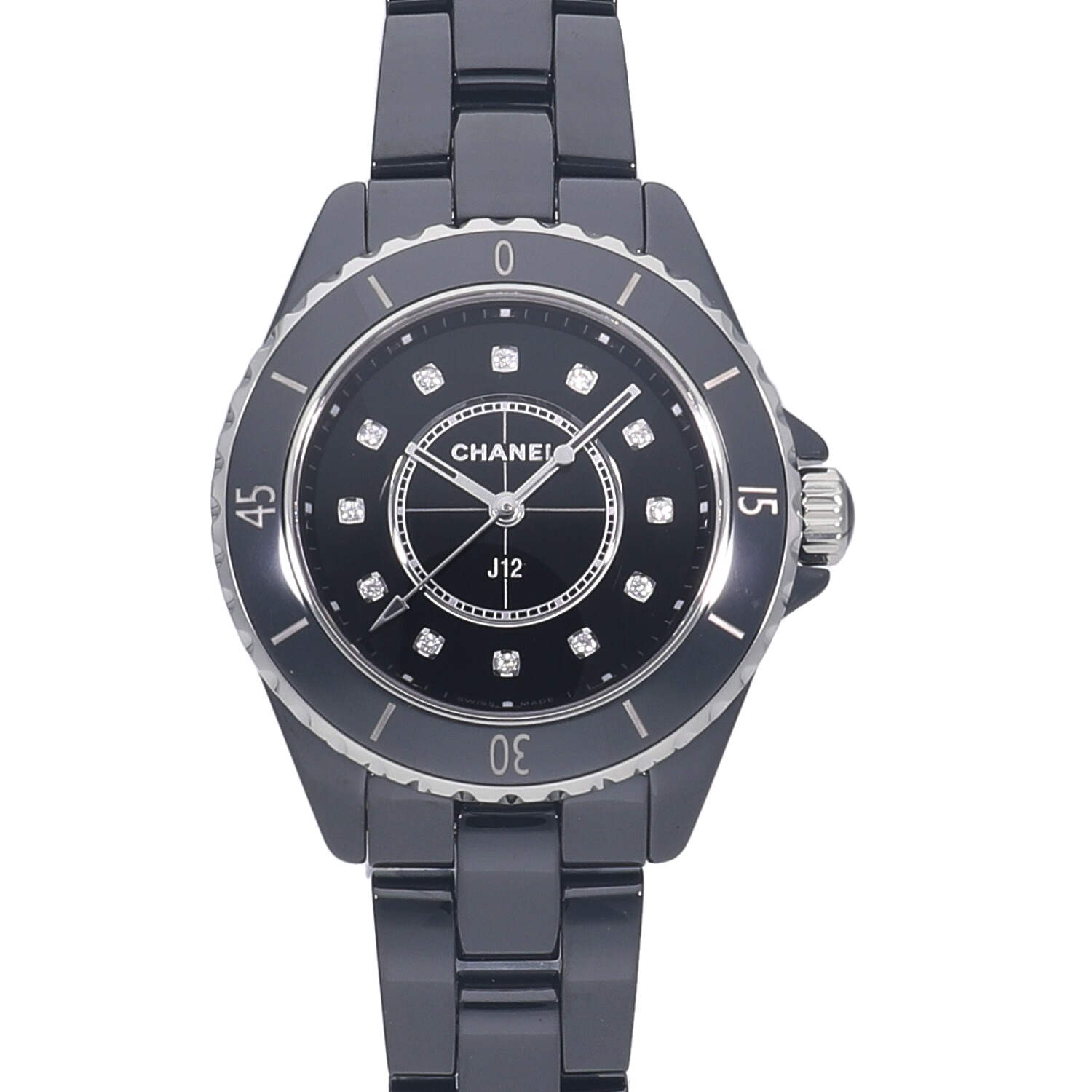 セラミックJ12 12Pダイヤ C2884 | [新品]シャネル J12 ブラック セラミック 12Pダイヤ H5701